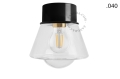 Lampa czarna lampa ścienna lub sufitowa - szklany klosz - Ø 10 light.167.b.glass004 Zangra różne warianty  
