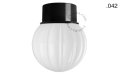 Lampa czarna lampa ścienna lub sufitowa - szklany klosz - Ø 10 light.167.b.glass004 Zangra różne warianty  