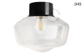 Lampa czarna lampa ścienna lub sufitowa - szklany klosz - Ø 10 light.167.b.glass004 Zangra różne warianty  