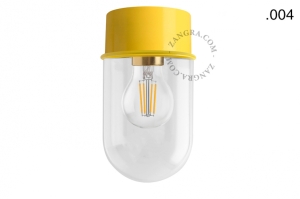 Lampa ścienna lub sufitowa żółta - szklany klosz - Ø 10cm light.167.y.glass004 Zangra różne warianty 