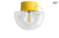 Lampa ścienna lub sufitowa żółta - szklany klosz - Ø 10cm light.167.y.glass004 Zangra różne warianty 