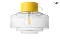 Lampa ścienna lub sufitowa żółta - szklany klosz - Ø 10cm light.167.y.glass004 Zangra różne warianty 