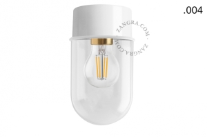 Lampa ścienna lub sufitowa biała - szklany klosz - Ø 10 cm light.167.w.glass004 Zangra różne warianty 