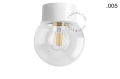 Lampa ścienna lub sufitowa biała - szklany klosz - Ø 10 cm light.167.w.glass004 Zangra różne warianty 