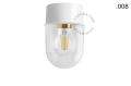 Lampa ścienna lub sufitowa biała - szklany klosz - Ø 10 cm light.167.w.glass004 Zangra różne warianty 