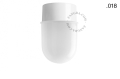 Lampa ścienna lub sufitowa biała - szklany klosz - Ø 10 cm light.167.w.glass004 Zangra różne warianty 