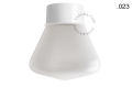 Lampa ścienna lub sufitowa biała - szklany klosz - Ø 10 cm light.167.w.glass004 Zangra różne warianty 