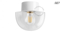 Lampa ścienna lub sufitowa biała - szklany klosz - Ø 10 cm light.167.w.glass004 Zangra różne warianty 