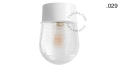 Lampa ścienna lub sufitowa biała - szklany klosz - Ø 10 cm light.167.w.glass004 Zangra różne warianty 