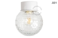 Lampa ścienna lub sufitowa biała - szklany klosz - Ø 10 cm light.167.w.glass004 Zangra różne warianty 