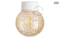 Lampa ścienna lub sufitowa biała - szklany klosz - Ø 10 cm light.167.w.glass004 Zangra różne warianty 