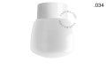 Lampa ścienna lub sufitowa biała - szklany klosz - Ø 10 cm light.167.w.glass004 Zangra różne warianty 