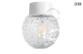 Lampa ścienna lub sufitowa biała - szklany klosz - Ø 10 cm light.167.w.glass004 Zangra różne warianty 