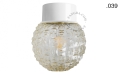 Lampa ścienna lub sufitowa biała - szklany klosz - Ø 10 cm light.167.w.glass004 Zangra różne warianty 