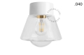 Lampa ścienna lub sufitowa biała - szklany klosz - Ø 10 cm light.167.w.glass004 Zangra różne warianty 