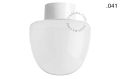 Lampa ścienna lub sufitowa biała - szklany klosz - Ø 10 cm light.167.w.glass004 Zangra różne warianty 