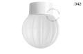 Lampa ścienna lub sufitowa biała - szklany klosz - Ø 10 cm light.167.w.glass004 Zangra różne warianty 