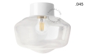 Lampa ścienna lub sufitowa biała - szklany klosz - Ø 10 cm light.167.w.glass004 Zangra różne warianty 