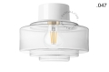 Lampa ścienna lub sufitowa biała - szklany klosz - Ø 10 cm light.167.w.glass004 Zangra różne warianty 