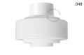 Lampa ścienna lub sufitowa biała - szklany klosz - Ø 10 cm light.167.w.glass004 Zangra różne warianty 