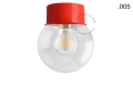 Lampa czerwona lampa ścienna lub sufitowa - szklany klosz - Ø 10 cm light.167.r.glass004 Zangra różne warianty 