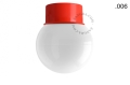 Lampa czerwona lampa ścienna lub sufitowa - szklany klosz - Ø 10 cm light.167.r.glass004 Zangra różne warianty 