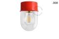 Lampa czerwona lampa ścienna lub sufitowa - szklany klosz - Ø 10 cm light.167.r.glass004 Zangra różne warianty 