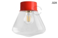 Lampa czerwona lampa ścienna lub sufitowa - szklany klosz - Ø 10 cm light.167.r.glass004 Zangra różne warianty 