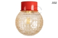 Lampa czerwona lampa ścienna lub sufitowa - szklany klosz - Ø 10 cm light.167.r.glass004 Zangra różne warianty 