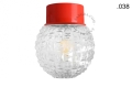 Lampa czerwona lampa ścienna lub sufitowa - szklany klosz - Ø 10 cm light.167.r.glass004 Zangra różne warianty 