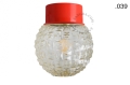 Lampa czerwona lampa ścienna lub sufitowa - szklany klosz - Ø 10 cm light.167.r.glass004 Zangra różne warianty 
