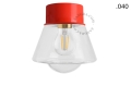Lampa czerwona lampa ścienna lub sufitowa - szklany klosz - Ø 10 cm light.167.r.glass004 Zangra różne warianty 