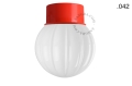 Lampa czerwona lampa ścienna lub sufitowa - szklany klosz - Ø 10 cm light.167.r.glass004 Zangra różne warianty 