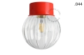 Lampa czerwona lampa ścienna lub sufitowa - szklany klosz - Ø 10 cm light.167.r.glass004 Zangra różne warianty 