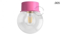 Różowa lampa ścienna lub sufitowa - szklany klosz - Ø 10 cm light.167.p.glass004 Zangra różne warianty 