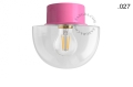 Różowa lampa ścienna lub sufitowa - szklany klosz - Ø 10 cm light.167.p.glass004 Zangra różne warianty 