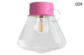 Różowa lampa ścienna lub sufitowa - szklany klosz - Ø 10 cm light.167.p.glass004 Zangra różne warianty 
