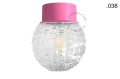 Różowa lampa ścienna lub sufitowa - szklany klosz - Ø 10 cm light.167.p.glass004 Zangra różne warianty 