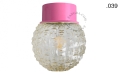 Różowa lampa ścienna lub sufitowa - szklany klosz - Ø 10 cm light.167.p.glass004 Zangra różne warianty 