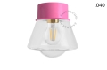 Różowa lampa ścienna lub sufitowa - szklany klosz - Ø 10 cm light.167.p.glass004 Zangra różne warianty 