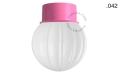 Różowa lampa ścienna lub sufitowa - szklany klosz - Ø 10 cm light.167.p.glass004 Zangra różne warianty 
