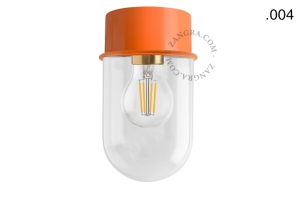 Pomarańczowa lampa ścienna lub sufitowa - szklany klosz - Ø 10 cm light.167.o.glass004 Zangra różne warianty  