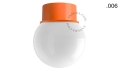 Pomarańczowa lampa ścienna lub sufitowa - szklany klosz - Ø 10 cm light.167.o.glass004 Zangra różne warianty  