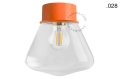 Pomarańczowa lampa ścienna lub sufitowa - szklany klosz - Ø 10 cm light.167.o.glass004 Zangra różne warianty  