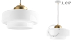 Mosiężna lampa wisząca ze szklanym kloszem 017 Zangra 