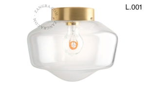 Lampa z mosiądzu ze szklanym kloszem light.139.go.glass.L.001 Zangra różne warianty 