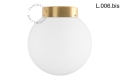 Lampa z mosiądzu ze szklanym kloszem light.139.go.glass.L.001 Zangra różne warianty 