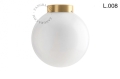 Lampa z mosiądzu ze szklanym kloszem light.139.go.glass.L.001 Zangra różne warianty 