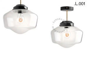 Mosiężna lampa sufitowa ze szklanym kloszem light.128.004.b.go.glass.L.001 Zangra różne warianty 