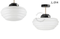 Mosiężna lampa sufitowa ze szklanym kloszem light.128.004.b.go.glass.L.001 Zangra różne warianty 